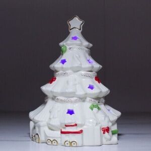 LENOX Season's Sparkle Porcelain Lighted Color Changing Lit Tree Figure
